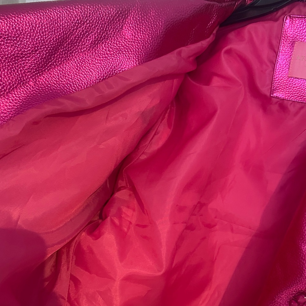 Azalea Wang Studded Pink Leather Jacket - Picture 5 of 9